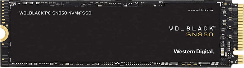 Western Digital 500GB SSD Festplatte WD_Black SN850 NVMe, Intern, 4100MB/s, Schwarz