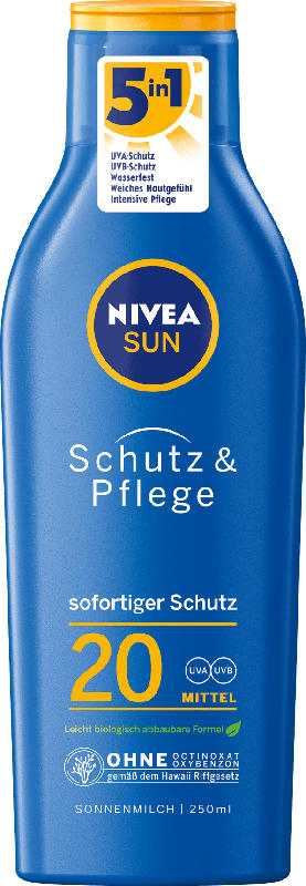 NIVEA SUN Sonnenmilch Schutz & Pflege LSF 20