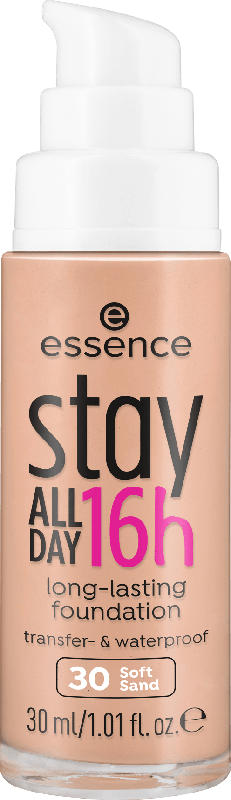 essence cosmetics Make-up stay ALL DAY 16h long-lasting Foundation Soft Sand 30