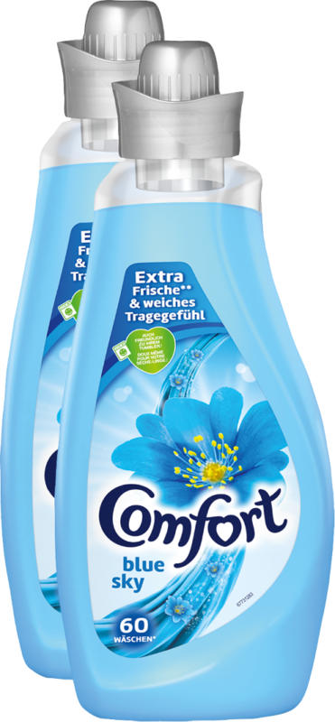 Ammorbidente Blue Sky Comfort Concentrate, 2 x 60 cicli di lavaggio, 2 x 1,5 litri