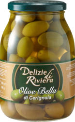 Olives vertes italiennes Delizie di Riviera, avec noyau, 580 g