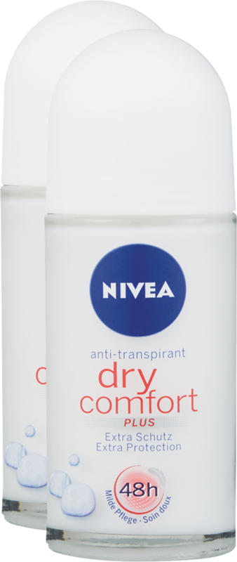 Deodorante roll-on Nivea, Dry Comfort, 2 x 50 ml