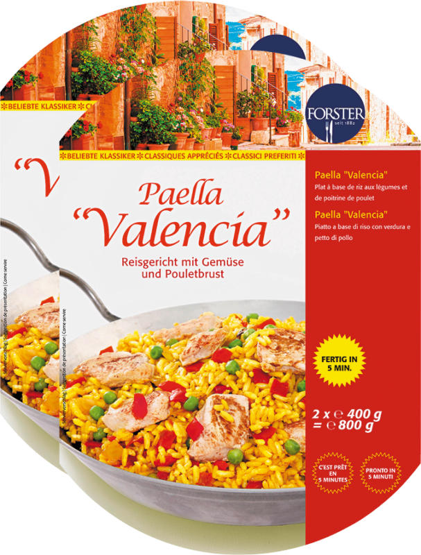 Forster Fertiggericht, Paella Valencia, 2 x 400 g