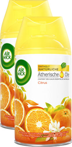 Air Wick Duftspray Freshmatic Max, Citrus, Nachfüller, 2 x 250 ml