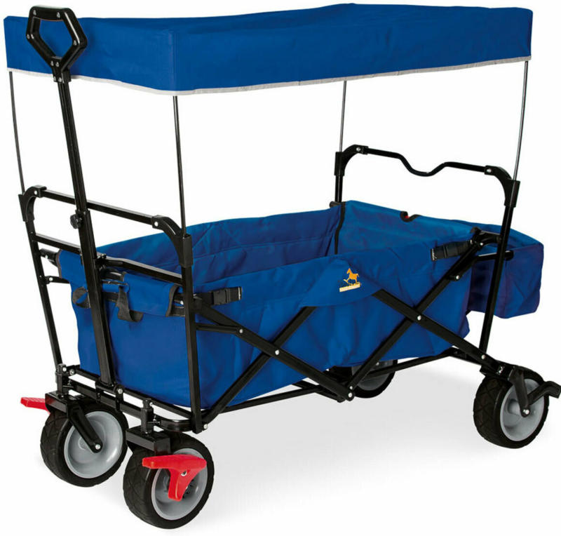 Klappbollerwagen Paxi mit Bremse, blau L 124 x B 59 x H 67 mit Dach 102 cm cm