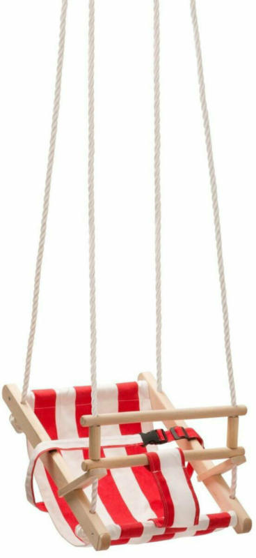 Bambini Schaukel rot-weiss