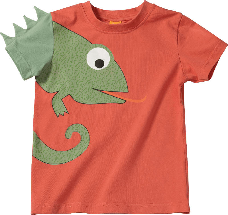 PUSBLU Kinder Shirt, Gr. 98, in Baumwolle, orange, grün