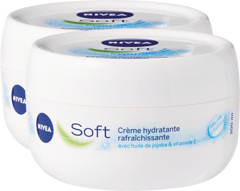 Nivea Soft Crème, 2 x 300 ml