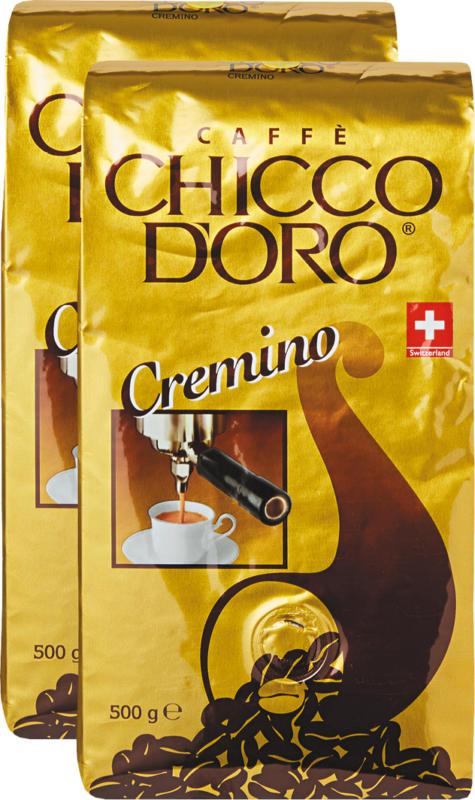 Café Cremino Chicco d’Oro, moulu, 2 x 500 g