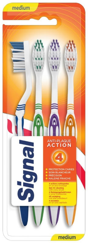 Signal Zahnbürsten Interdental Antiplaque 4er-Pack -
