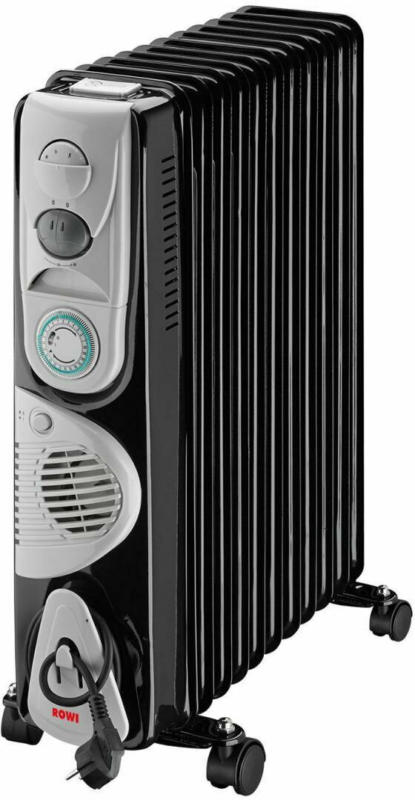Ölradiator, 11 Rippen, 2900 Watt, schwarz