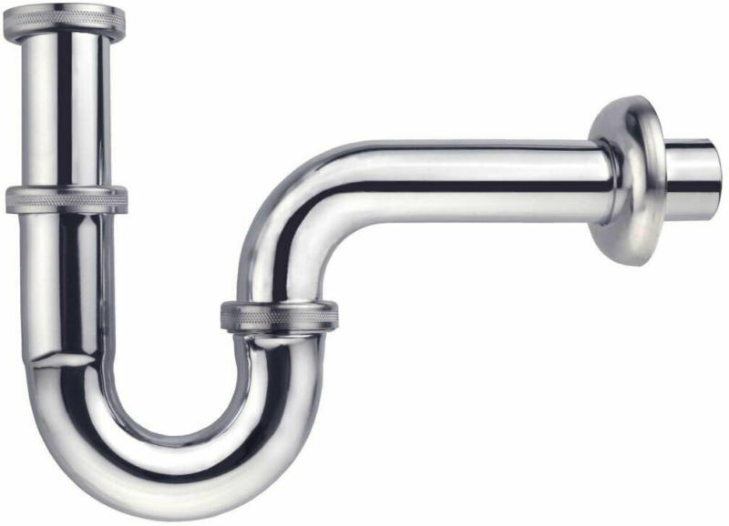 Röhren-Geruchsverschluss, 1 1/4", chrom, 120mm