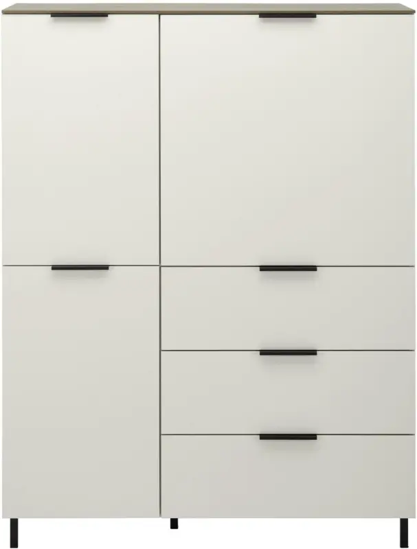 Highboard in Nussbaumfarben/Kaschmir