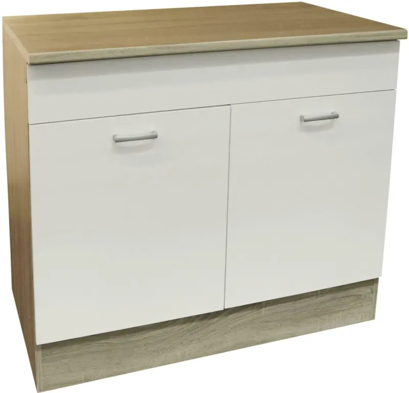 Spülenunterschrank in Weiß/ Eichefarben ´ANDY SPU 100´