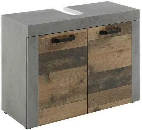 Waschbeckenunterschrank in Anthrazit/Eiche ´INDIANA´