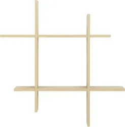 Wandregal in Eichefarben