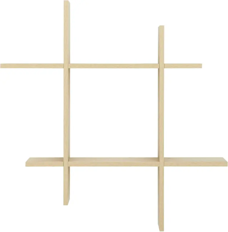 Wandregal in Eichefarben