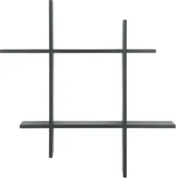 Wandregal in Schwarz