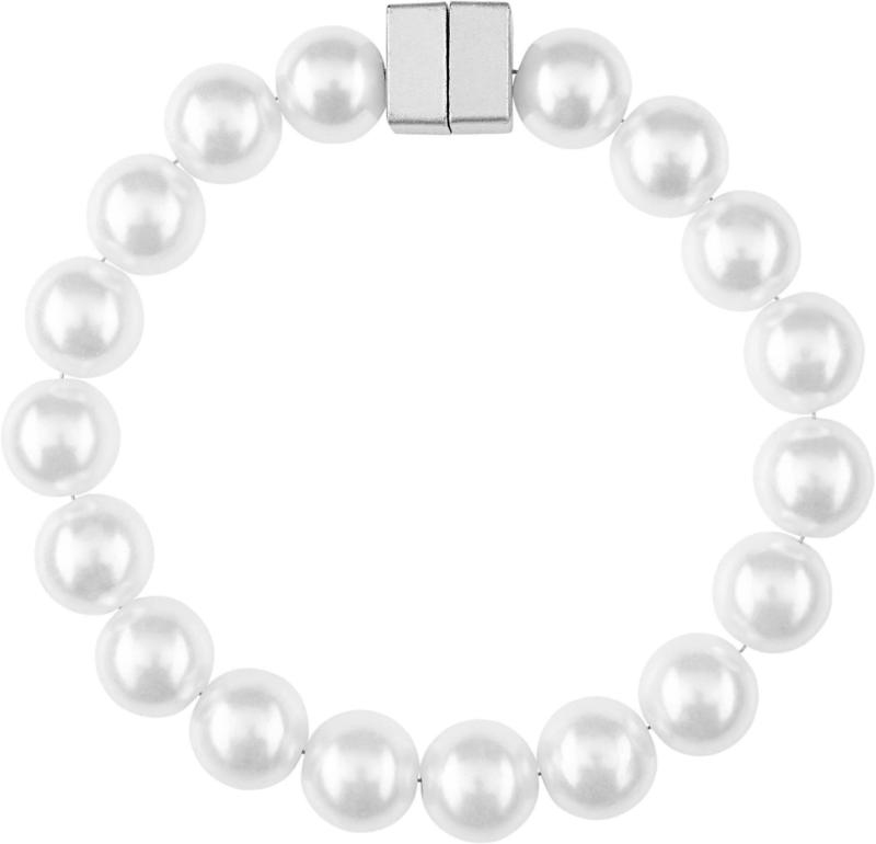 Raffhalter Perlenkette in Weiß