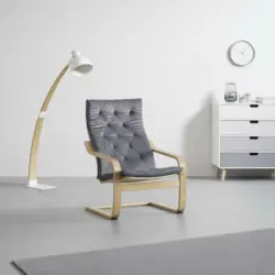 Sessel 'Jacopo' aus Birke, grau