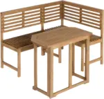 mömax Gartentischgruppe aus Eukalyptus, natur