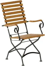 mömax Gartensessel 'Schlossgarten' aus Eukalyptus, natur/schwarz