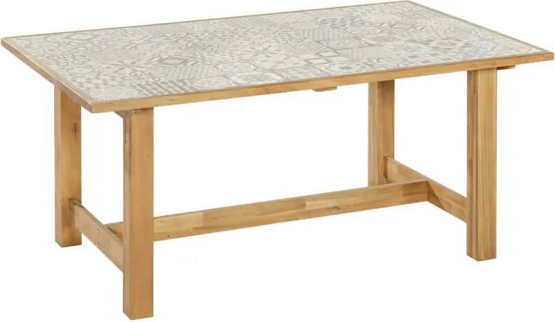 Gartentisch 'Paraiba' aus Akazie, mit Keramikfliesen