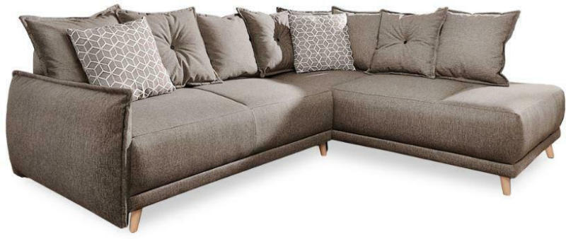 Eckschlafsofa in Hellbraun ´LAZY LUKKA´