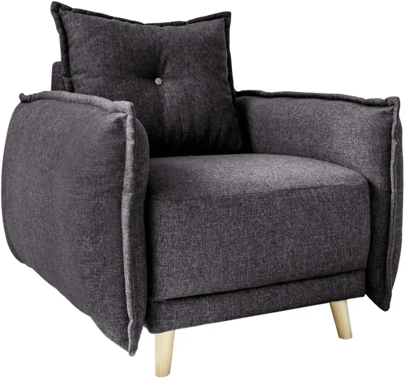 Sessel in Dunkelgrau ´LAZY LUKKA DUNKELGRAU´