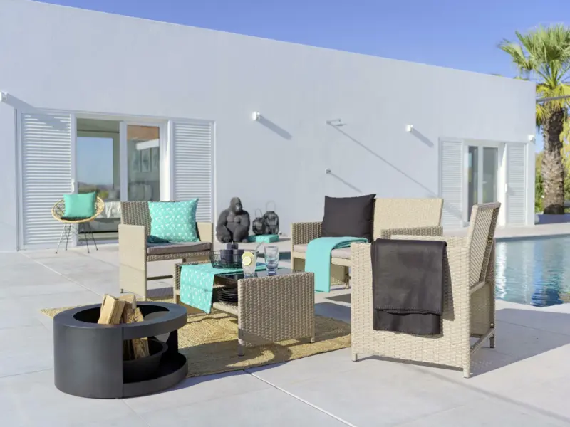 Loungegarnitur Casablanca in Braun/Schwarz