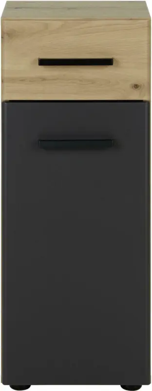 Unterschrank in Grau/Eichefarben