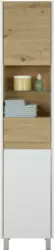 Hochschrank in Weiß/Eichefarben
