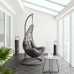 Hängesessel 'Rosi', inkl. Auflage, dunkelgrau