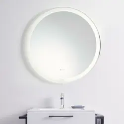 Wandspiegel Silberfarben inkl. LED 'Mirror Clock'