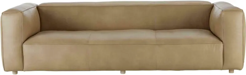 Bigsofa aus Leder in Hellbraun