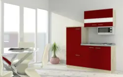 Küchenblock in Rot inkl. E-Geräte 'Economy'