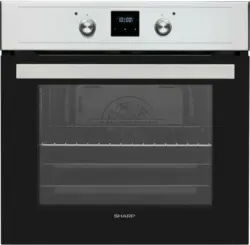 Einbaubackofen in Schwarz/ Edelstahlfarbe 'SHARP'