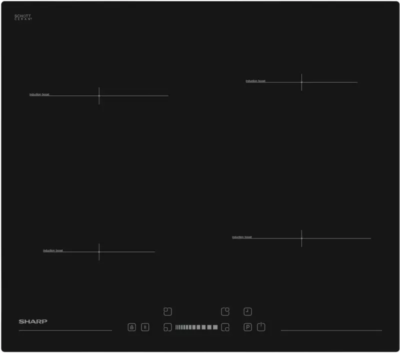 Kochfeld in Schwarz 'SHARP'
