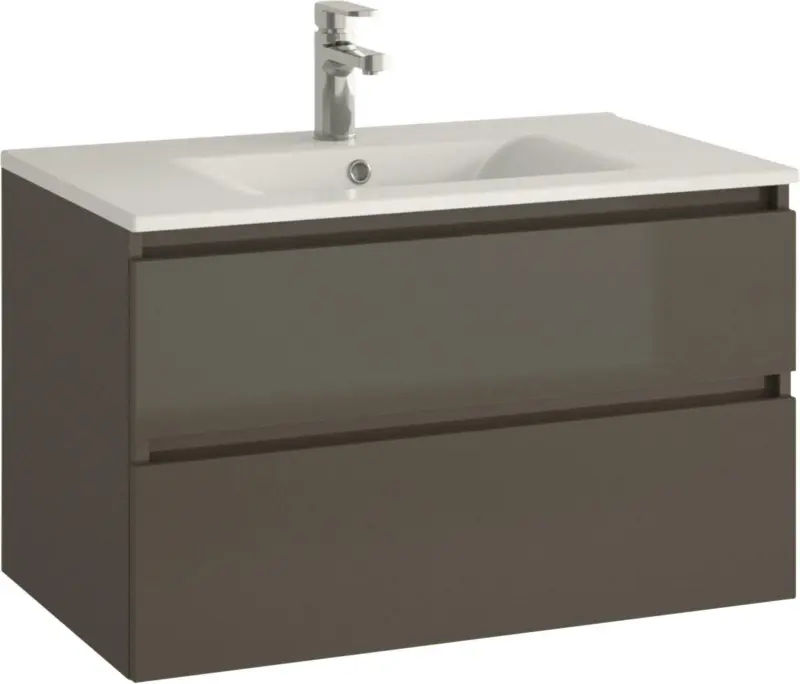 Allibert Badezimmer in Grau 'Alma' mit Keramikbecken