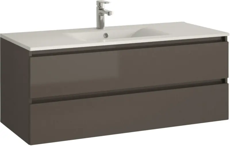 Allibert Badezimmer in Grau 'Alma' mit Keramikbecken