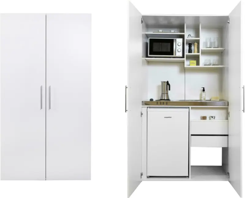 Schrankküche 'Economy' , weiß