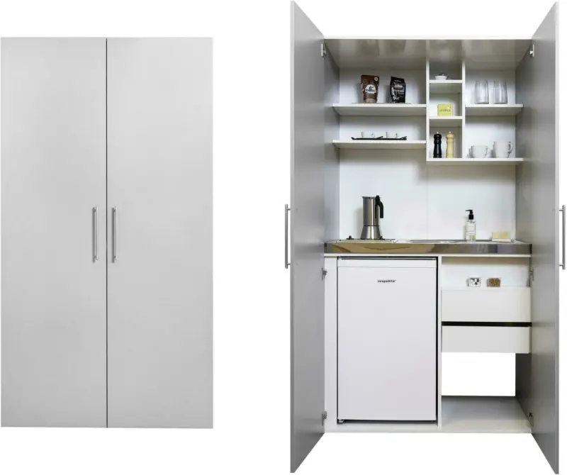 Schrankküche 'Economy' , silber