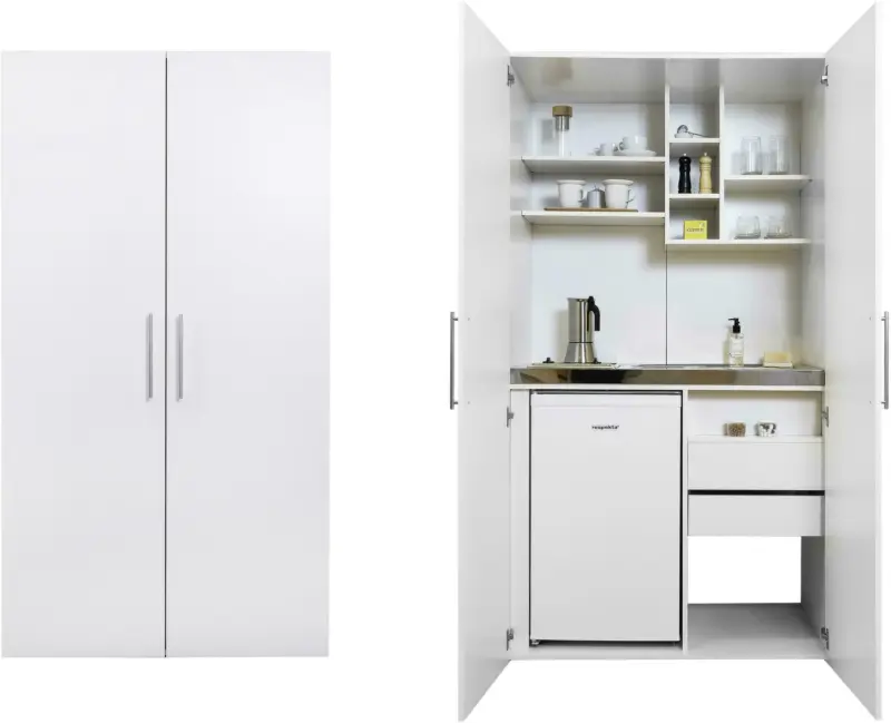 Schrankküche 'Economy' , weiß