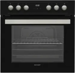 Einbauherd in Schwarz/ Edelstahlfarbe 'SHARP'