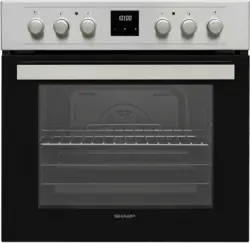 Einbauherd in Schwarz/ Edelstahlfarbe 'SHARP'