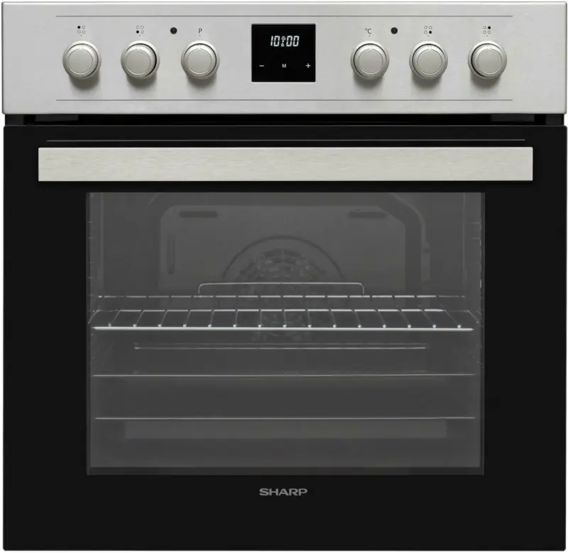 Einbauherd in Schwarz/ Edelstahlfarbe 'SHARP'
