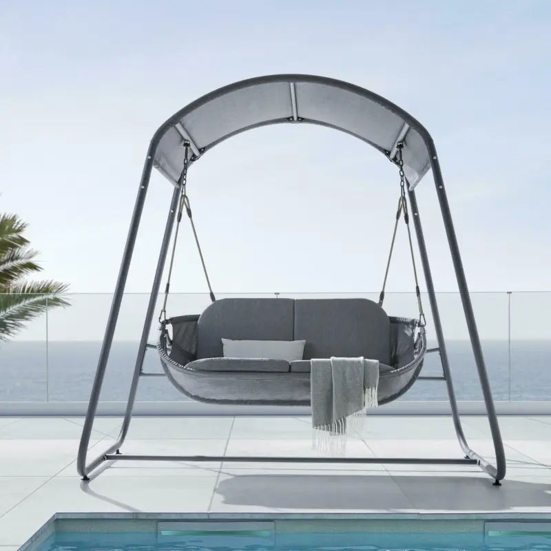 Hollywoodschaukel 'Naomi', grau