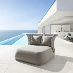 Sonneninsel 'Zoe' inkl. Kissen, grau-braun