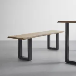 Sitzbank 'Malmo', aus Akazie, natur/schwarz