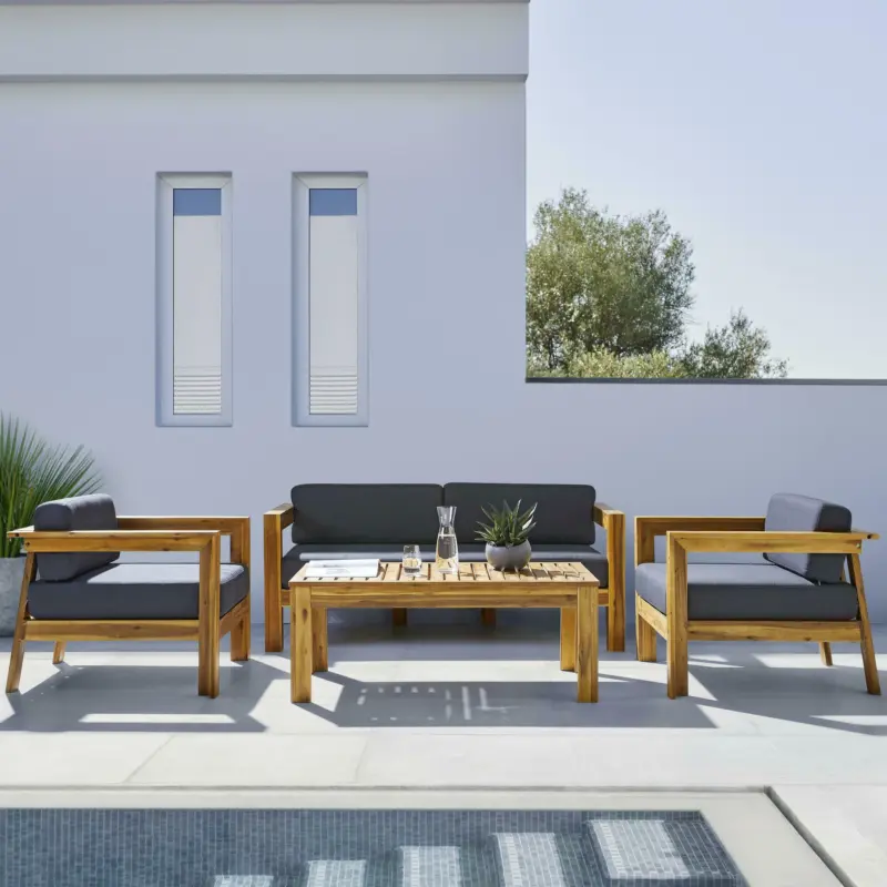 Loungegarnitur 'Marco' inkl. Auflagen & Kissen, grau